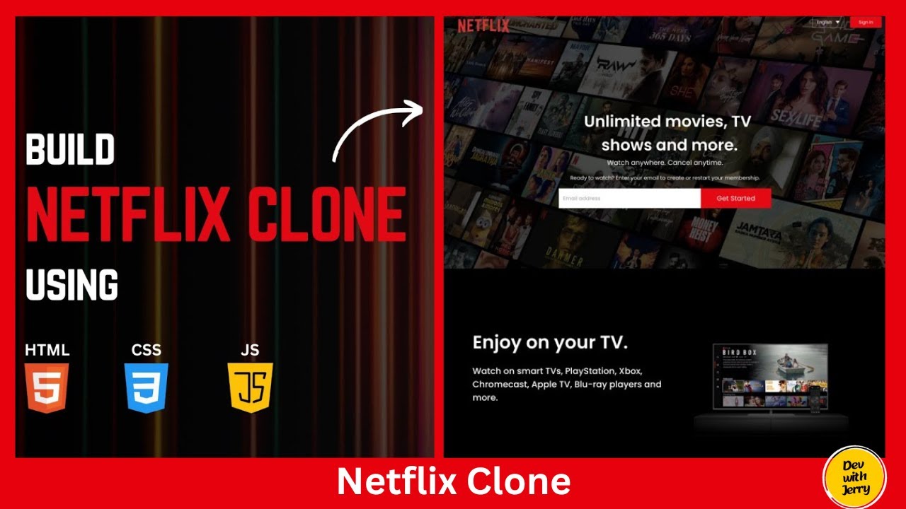 Netflix Clone in HTML & CSS   Build Netflix Page   HTML Tutorial for Beginners 2024 post thumbnail image