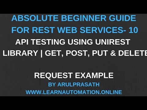 Web services | REST | 10 | Automation using Unirest library | GET, POST, PUT & DELETE | Tamil post thumbnail image