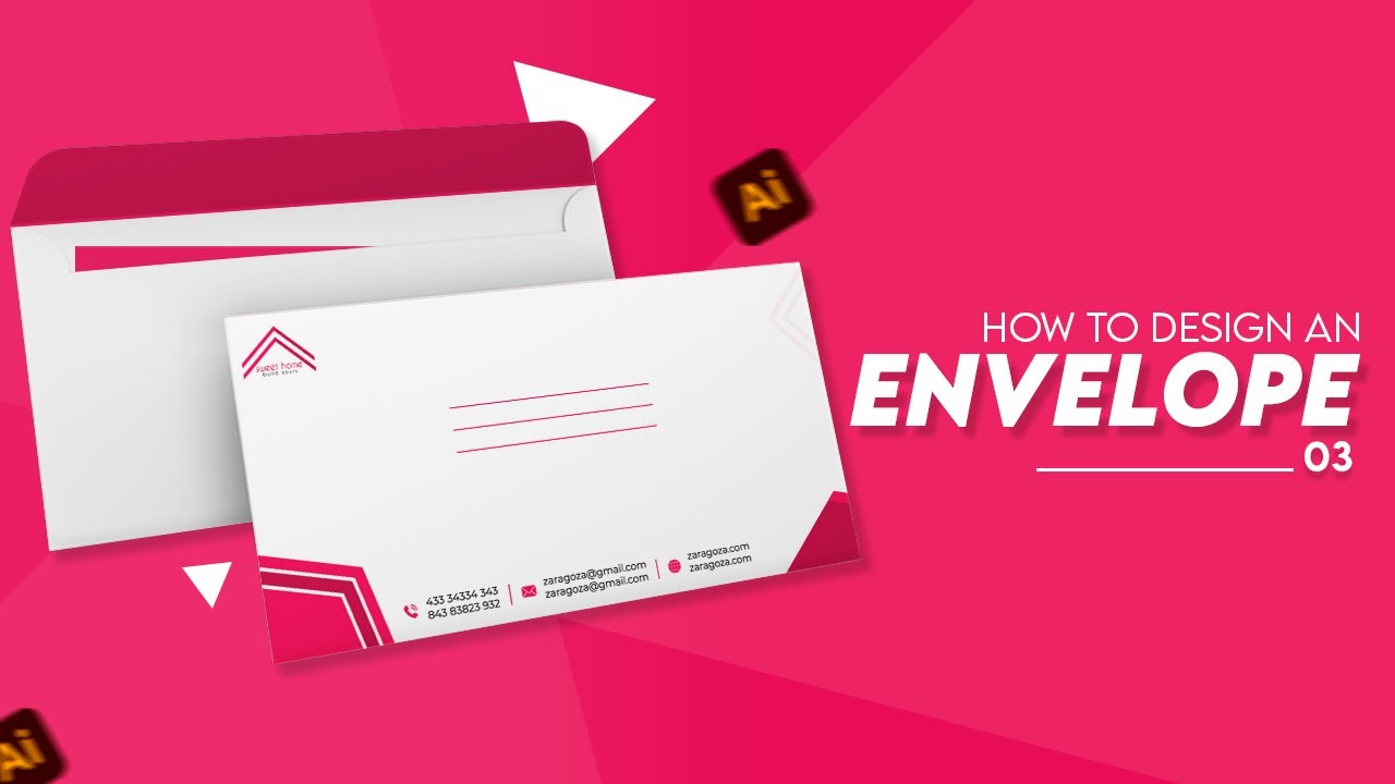 How to Make professional Envelope Design in Adobe illustrator |  Inspired IT | Envelope Design – 03 post thumbnail image